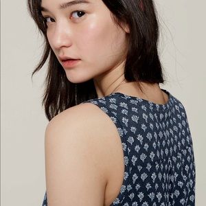 LOFT Navy Floral Vintage Soft Shell